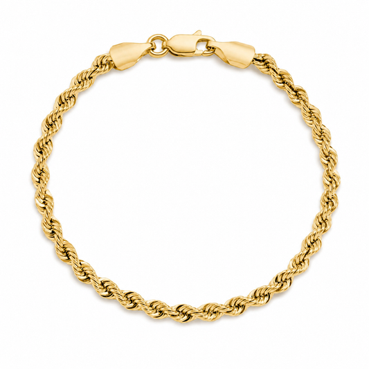 Rope Chain Bracelet, angled side view