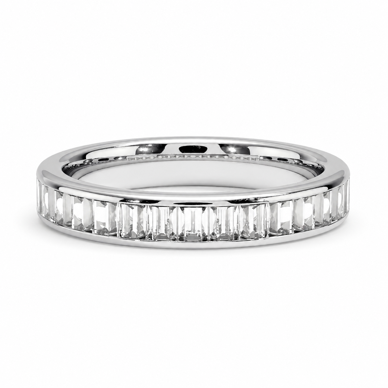 Elowen Wide Diamond Band Ring, front view