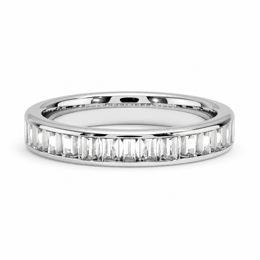 Elowen Wide Diamond Band Ring, front view
