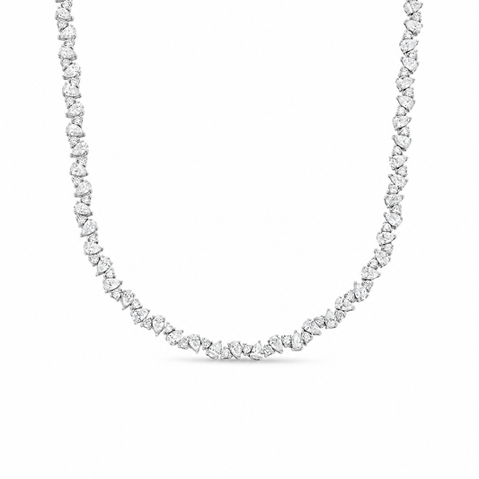 Diamond Tennis Necklace, front view