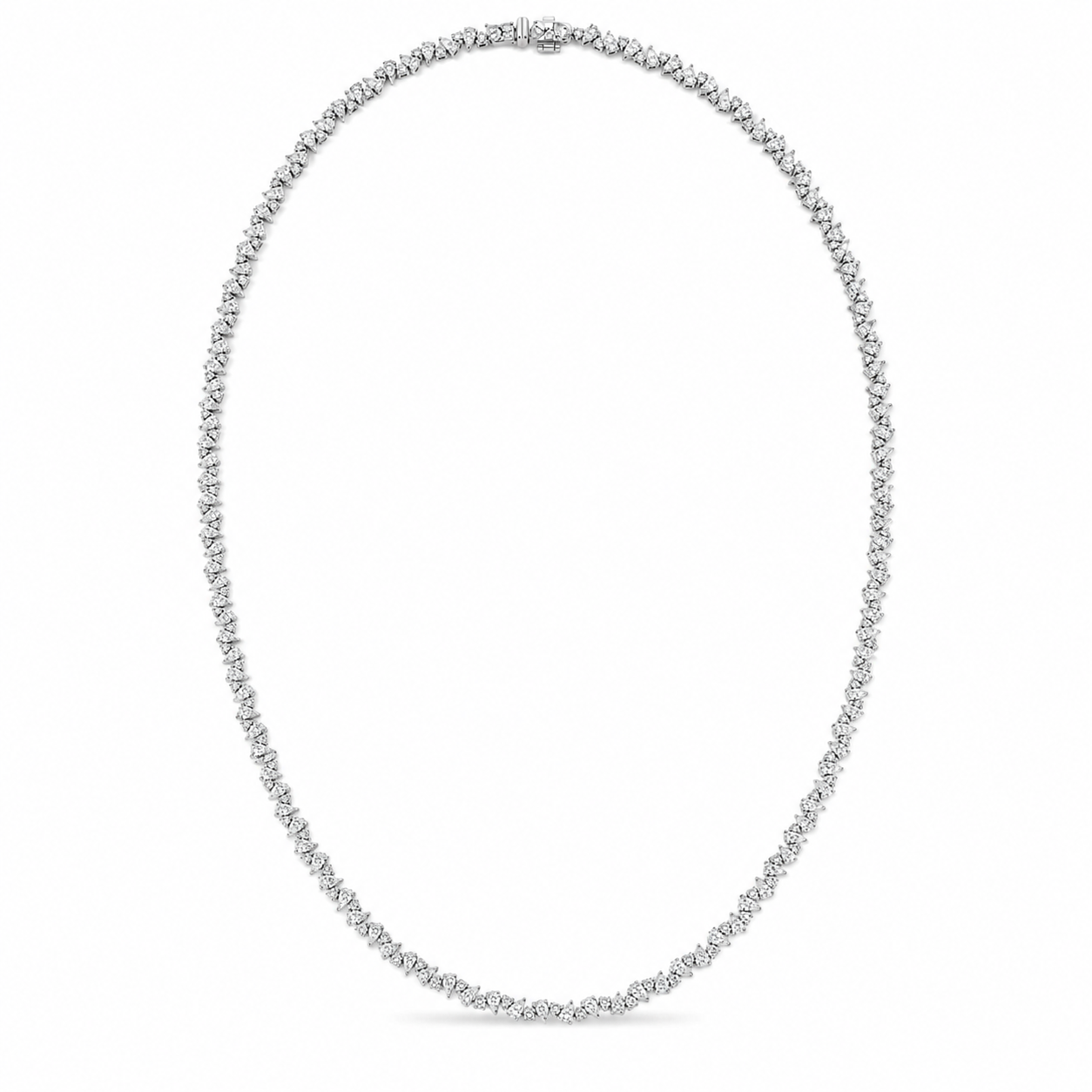 Diamond Tennis Necklace, close-up detail