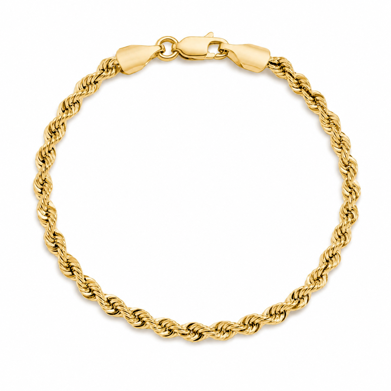 Rope Chain Bracelet, angled side view